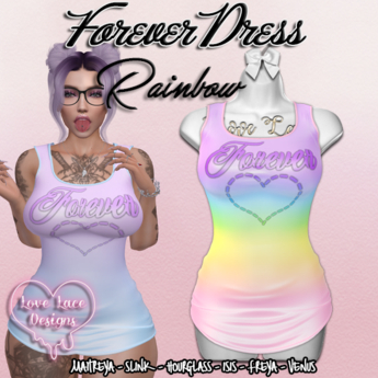 Second Life Marketplace - ::LL:: Forever Dress // Rainbow